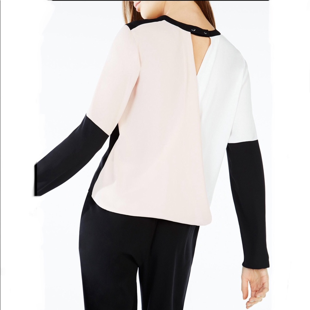 Bcbgmaxazria Donella Wrap-Back Color-Block Top - image 1